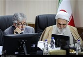 حجت‌الاسلام علی‌اکبر ناطق نوری و غلامعلی حدادعادل در جلسه مجمع تشخیص مصلحت نظام