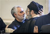 سپهبد شهید حاج قاسم سلیمانی و حجت‌الاسلام سیدمجتبی خامنه‌ای