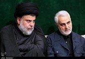 سپهبد شهید حاج قاسم سلیمانی در کنار مقتدی صدر