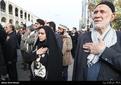 راهپیمایی نمازگزاران تهران در پی شهادت سپهبد شهید حاج قاسم سلیمانی