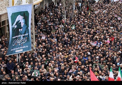 راهپیمایی سراسری در پی شهادت سپهبد حاج قاسم سلیمانی - همدان 