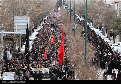 راهپیمایی سراسری در پی شهادت سپهبد حاج قاسم سلیمانی - همدان 