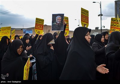 راهپیمایی سراسری در پی شهادت سپهبد حاج قاسم سلیمانی - شیراز