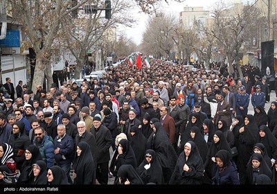 راهپیمایی سراسری در پی شهادت سپهبد حاج قاسم سلیمانی - همدان