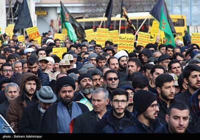 راهپیمایی سراسری در پی شهادت سپهبد حاج قاسم سلیمانی - اردبیل 