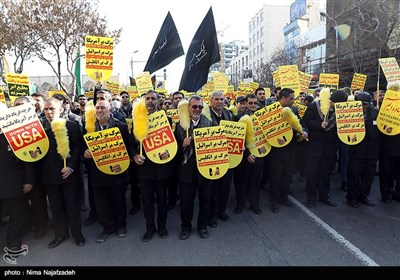 راهپیمایی سراسری در پی شهادت سپهبد حاج قاسم سلیمانی -مشهد