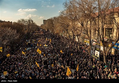 راهپیمایی سراسری در پی شهادت سپهبد حاج قاسم سلیمانی - تبریز