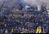 برگزاری راهپیمایی 22بهمن آذربایجان شرقی در یخبندان 24- تا 10- درجه + فیلم