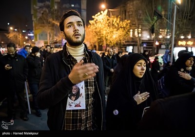 شام غریبان سپهبد شهید قاسم سلیمانی در میدان فلسطین تهران
