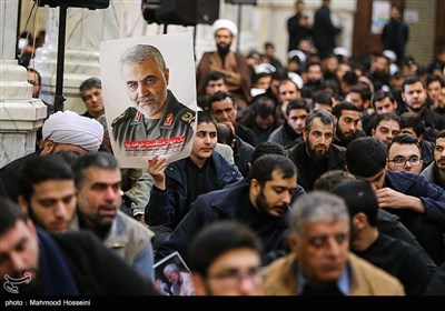 مراسم عزاداری شهادت سپهبد قاسم سلیمانی در مدرسه عالی شهید مطهری