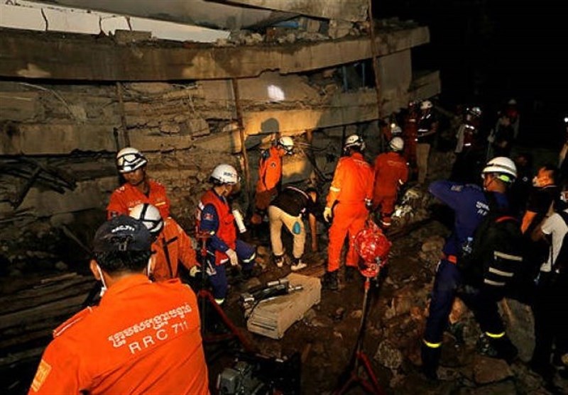 Ten Dead in Cambodia Building Collapse, More Trapped