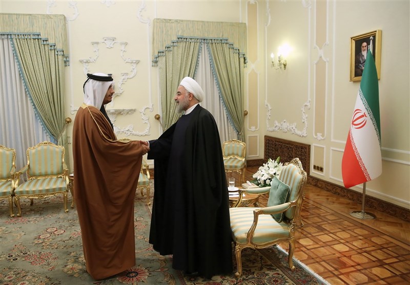 روحانی در دیدار وزیر امور خارجه قطر: کشورهای منطقه با حضور‌آمریکا روی آرامش را نخواهند دید