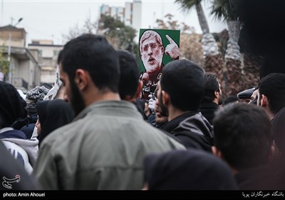 راهپیمایی دانشجویان تهران در پی شهادت سردار سلیمانی-میدان فلسطین