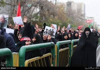 راهپیمایی دانشجویان تهران در پی شهادت سردار سلیمانی-خیابان انقلاب