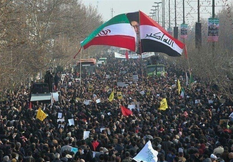 حضور میلیونی مردم مشهد در تشییع پیکر سرداران مقاومت + فیلم هوایی‌