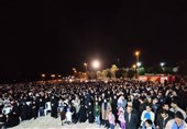 بوشهری‌ها در کنار ساحل خلیج فارس یاد شهید سلیمانی را گرامی داشتند
