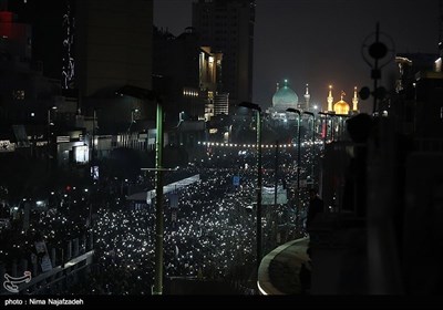 مشهد مقدس میں جنرل قاسم سلیمانی اور ابو مہدی المہندس کی عظیم الشان تشییع