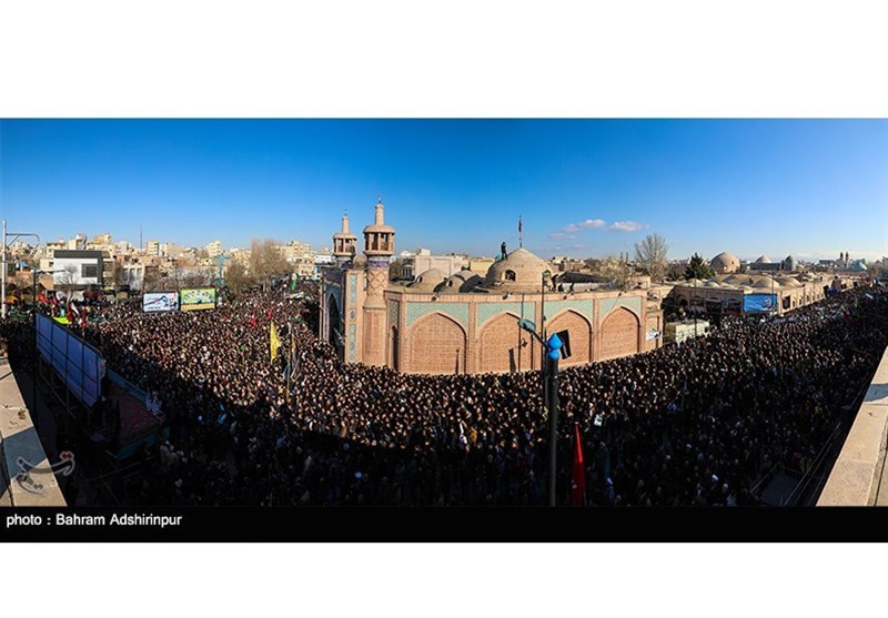 رستاخیر مردم اردبیل در سوگ سردار دل‌ها به روایت تصویر