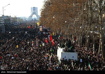 تشییع پیکر سپهبد قاسم سلیمانی و شهدای مقاومت در تهران -6