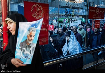 مراسم تشییع پیکر سپهبد شهید قاسم سلیمانی و شهدای مقاومت در تهران