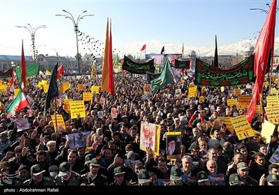 تجمع و راهپیمائی مردم همدان در سوگ شهادت سپهبد قاسم سلیمانی