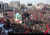 کرمان میں شہید جنرل قاسم سلیمانی کی پرشکوہ تشییع جنازہ کی تصویری جھلکیاں