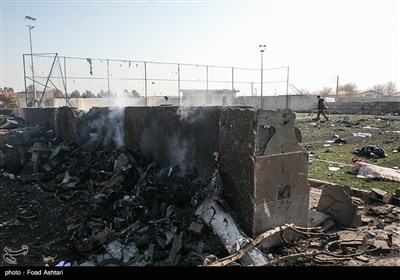 Rescue Teams Work amid Debris after Ukrainian Plane Crashed Near Tehran