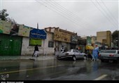 بارندگی در جاده‌های 2 استان