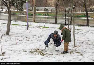 بارش برف در اردبیل