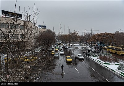 بارش برف در تبریز