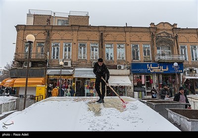 بارش برف در تبریز