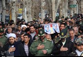 تشییع میلاد نهاوندی شهید سانحه سقوط هواپیمای اوکراینی در زادگاهش ملایر+تصاویر