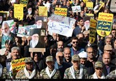 راهپیمایی اقتدار و صلابت جمهوری اسلامی در برابر آمریکای جنایتکار در قم برگزار شد