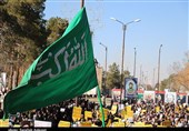 راهپیمایی دفاع از سپاه پاسداران و همدردی با شهدای سانحه هوایی در اردبیل برگزار شد