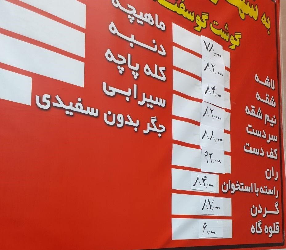 قیمت گوشت , 