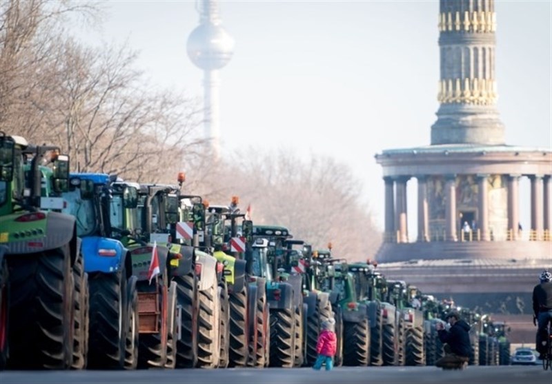 تظاهرات سراسری کشاورزان آلمانی در اعتراض به سیاست‌های دولت