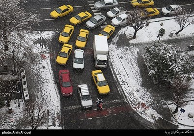 بارش برف زمستانی در تهران