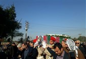 تشییع پیکر پاک شهید مجتبی عباسنژاد در اهواز+تصاویر
