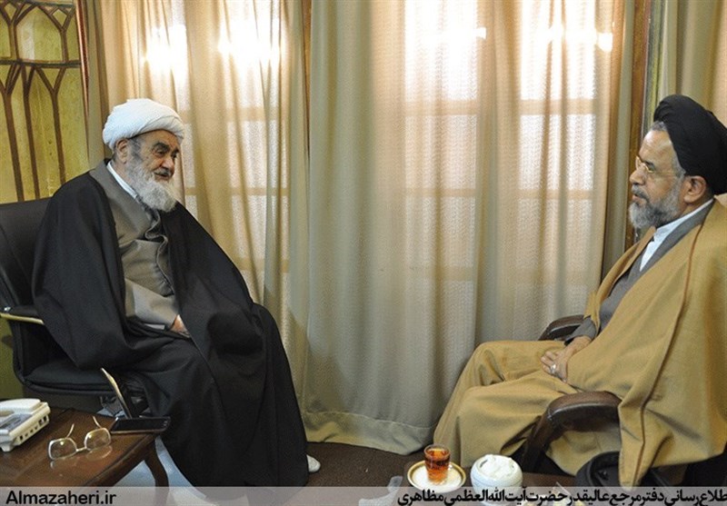 اصفهان| در دیدار با وزیر اطلاعات مطرح شد؛ تاکید آیت الله مظاهری به رسیدگی به مشکلات خانواده شهدای سانحه هوایی