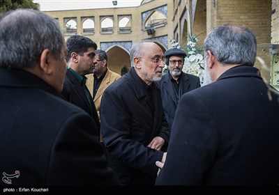 علی اکبر صالحی رئیس سازمان انرژی اتمی در مراسم یادبود شهدای دانشگاه شریف در سقوط هواپیمای اوکراینی