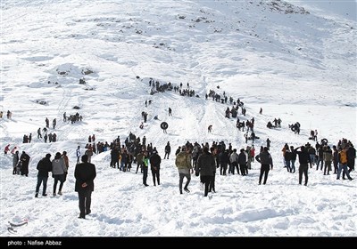 تفریحات زمستانی در ارتفاعات برفی - اراک