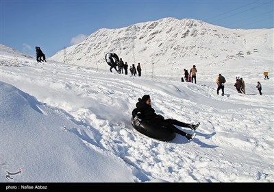 تفریحات زمستانی در ارتفاعات برفی - اراک