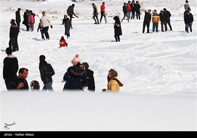 تفریحات زمستانی در ارتفاعات برفی - اراک