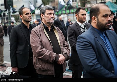 قاضی ابوالقاسم صلواتی در مراسم عزاداری شهادت حضرت زهرا(س) - میدان هفت تیر تهران