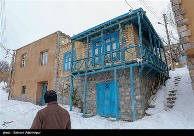 روز برفی در روستای مرزی عنبران علیا-اردبیل