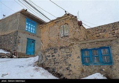 روز برفی در روستای مرزی عنبران علیا-اردبیل