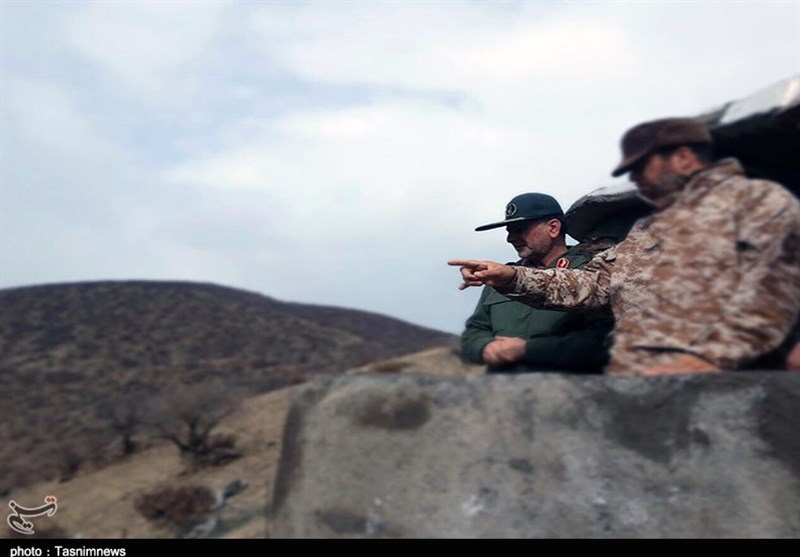 فرمانده سپاه بیت‌المقدس از ارتفاعات و مناطق مرزی کردستان بازدید کرد+تصاویر