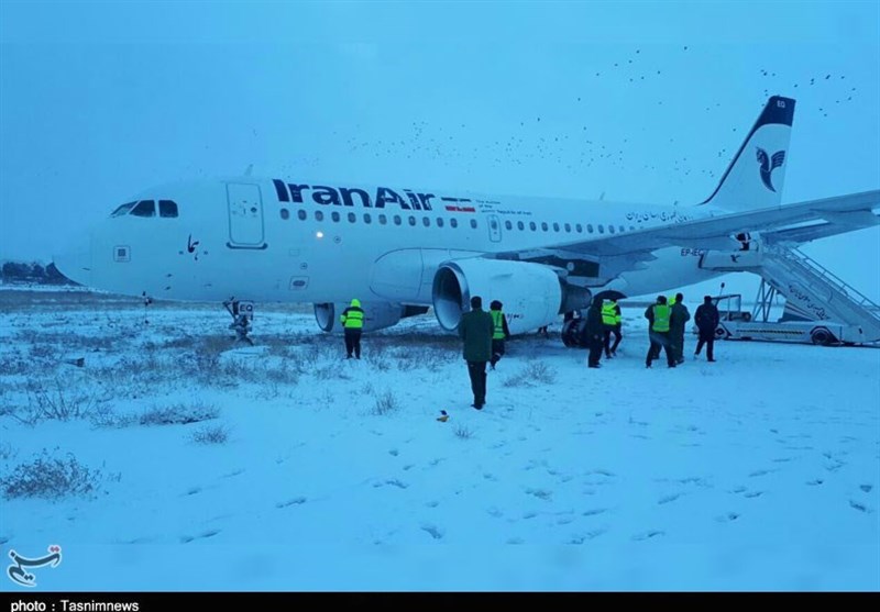 هواپیمای ایران‌ایر در فرودگاه کرمانشاه از باند خارج شد