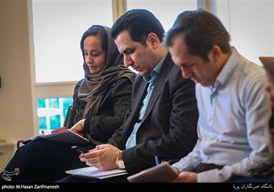 حضور خبرنگاران در نشست خبری مارکوس لایتنر سفیر سوییس در تهران