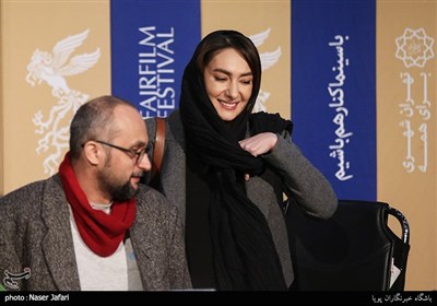هانیه توسلی بازیگر فیلم بی صدا حلزون در دومین روز سی و هشتمین جشنواره فیلم فجر